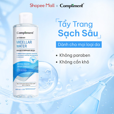 Nước Tẩy Trang Compliment Micellar Water Sạch Sâu Dịu Nhẹ & Giữ Ẩm Dành Cho Mọi Loại Da 400ml