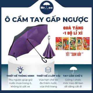  Ô Che Mưa Nắng Gấp Ngược Đi Ô Tô MR.LEE  Thiết Kế 2 Lớp Vải Cán Chữ C Tiện Lợi Chống UV Chống Thấm Tốt 