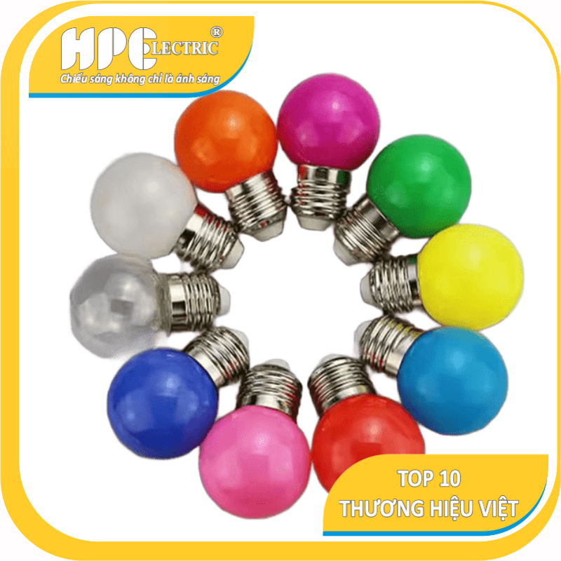 ( BÓNG CHANH 3W - combo 10, 20, 50  bóng led chanh 3w chống nước 9 màu sắc decor quán caffe )