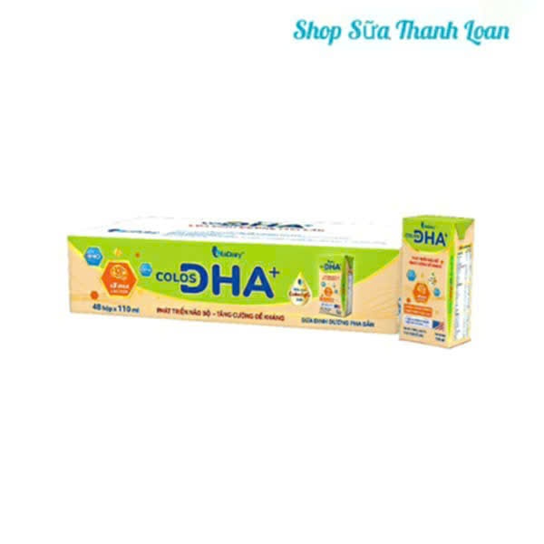(HSD T9-2026) Thùng 48 Hộp Sữa Pha Sẵn Vitadairy Colosbaby DHA+ 110ml.