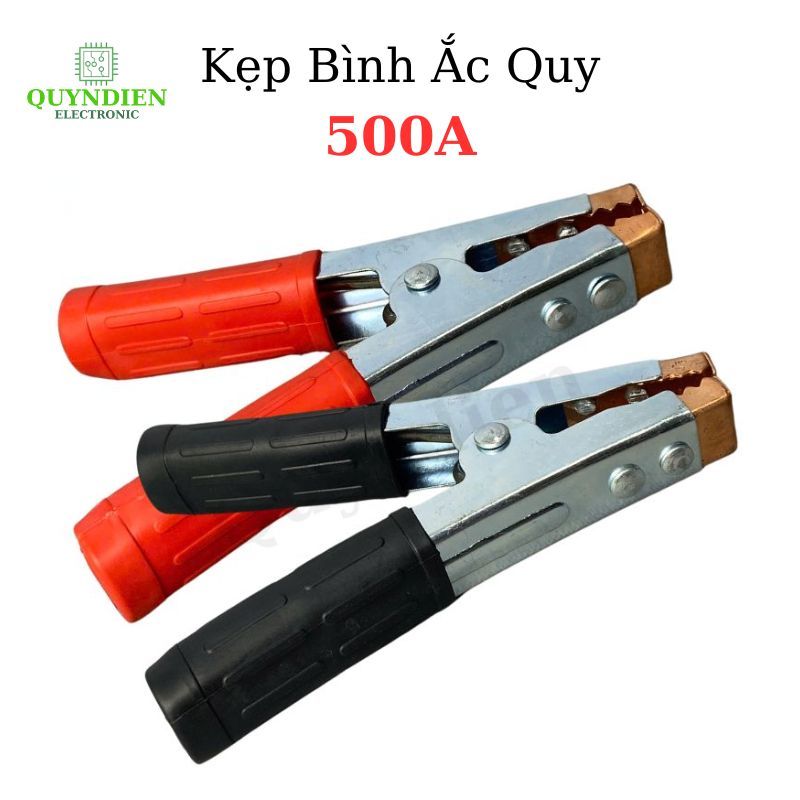 Kẹp Bình ắc quy Acquy 500A Thép Không Rỉ 1 đôi - đỏ + đen - Linh kiện điện tử QUỲNH DIỄN