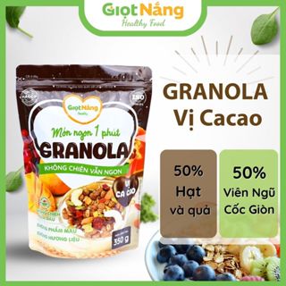 Granola Vị Cacao Mới Không Chiên Ngon Giòn Với Viên Yến Mạch Gạo Lứt Trái Cây Mới Từ Giọt Nắng