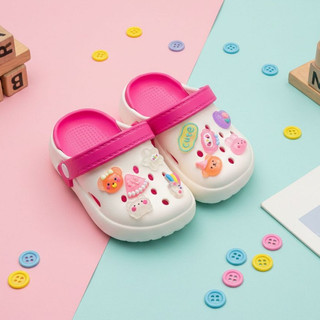 Dép sục EVA kèm charm dễ thương cho bé hàng Quảng Đông loại 1 mềm nhẹ an toàn cho bé (size 13-17cm)