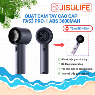  Quạt Cầm Tay Cao Cấp JISULIFE Pro1  FA53 ABS  Sạc nhanh 18W - Đèn LED Hiển Thị - Sử Dụng Lên Đến 12 giờ - Chính hãng 