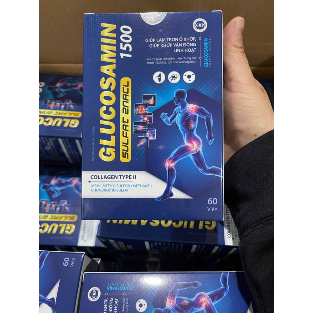 GLUCOSAMIN SULFAT 2NACL 1500 – Collagen Type II (Hộp 60 viên)