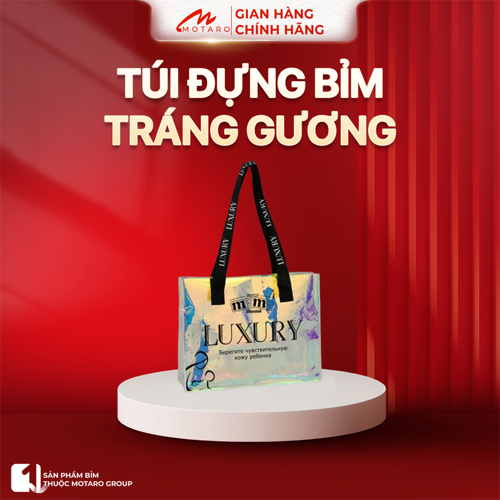 Túi Đựng Bỉm Tráng Gương Momo Luxury