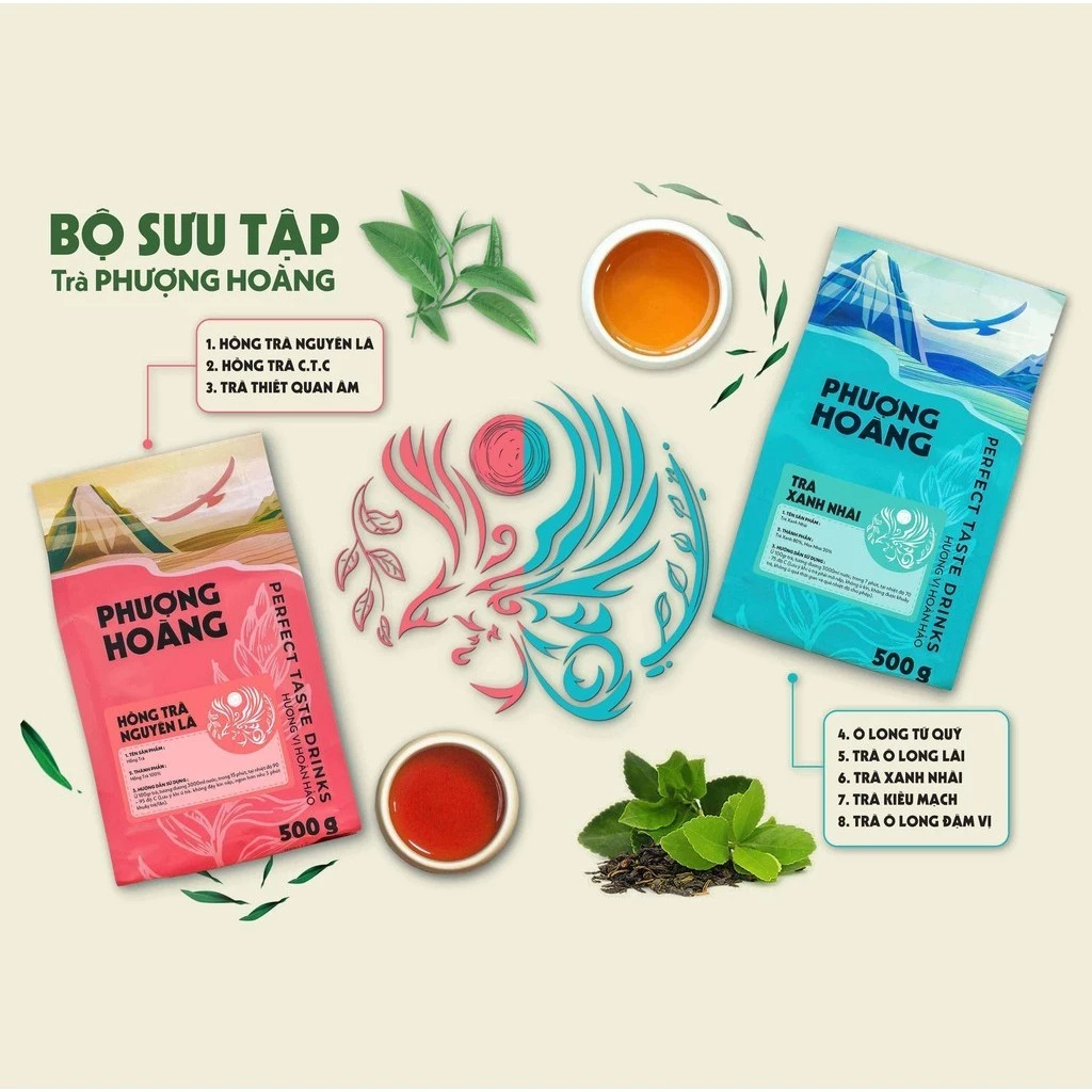 [Mẫu Thử] Trà Phượng Hoàng 100gr - Hồng Trà, Ô Long, Xanh Nhài, Ô Long Hoa Sen, Ô Long Quế Hoa
