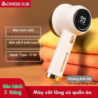   CHÍNH HÃNG  MÁY CẮT LÔNG XÙ QUẦN ÁO CHIGO MẪU MỚI NHẤT 2025 