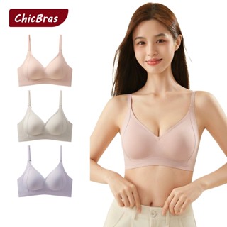  ChicBras Áo ngực  không đường may  áo lót nâng ngực không gọng thép áo ngực chống chảy xệ 