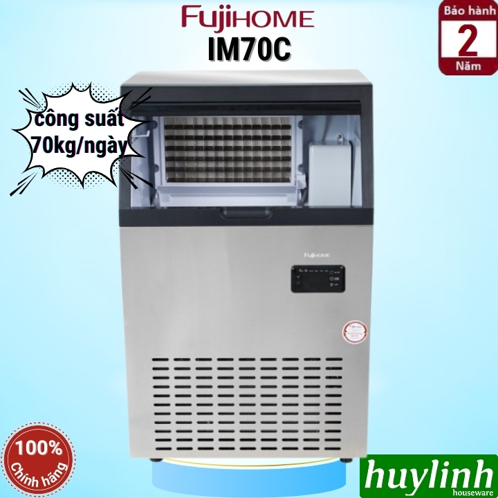 Máy làm đá viên thương mại FujiHome IM70C - tích hợp lọc UF - công suất 70kg/ngày