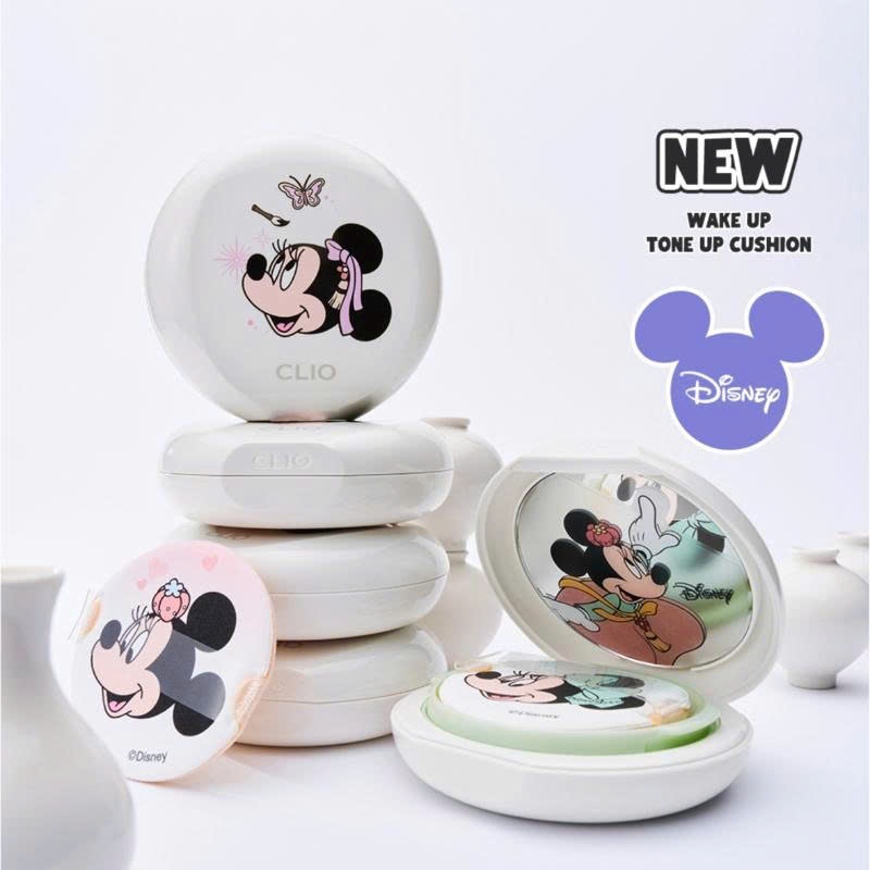 Cushion Clio Wakeup Tone Up Cushion 3Types Disney 3 Tone Màu Phù Hợp Cho Nhiều Loại Da