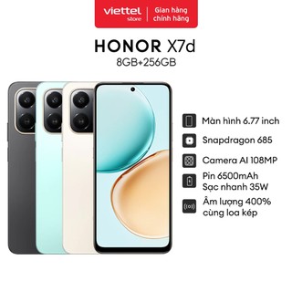  Điện Thoại HONOR X7d 8GB+256GB Chính hãng | Pin 6500mAh | Camera 108MP 