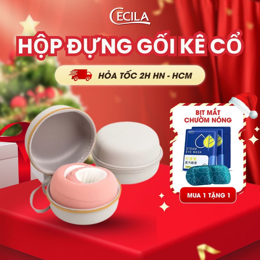 Hộp đựng gối kê cổ chữ U CECILA cao cấp tiện lợi mang đi du lịch