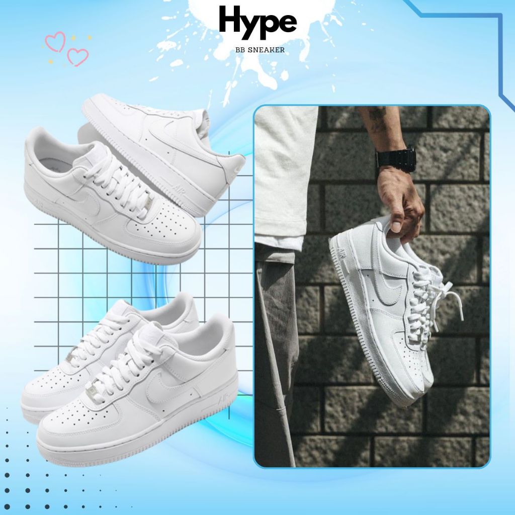 Giày Sneaker_Nike Air Force 1 Low All White, Giày AF1 Trắng Nam Nữ Full Box