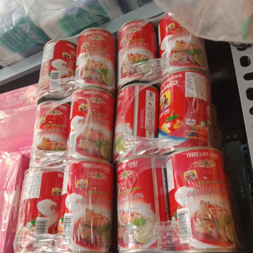 cá hộp ba cô gái lắp 10 hộp