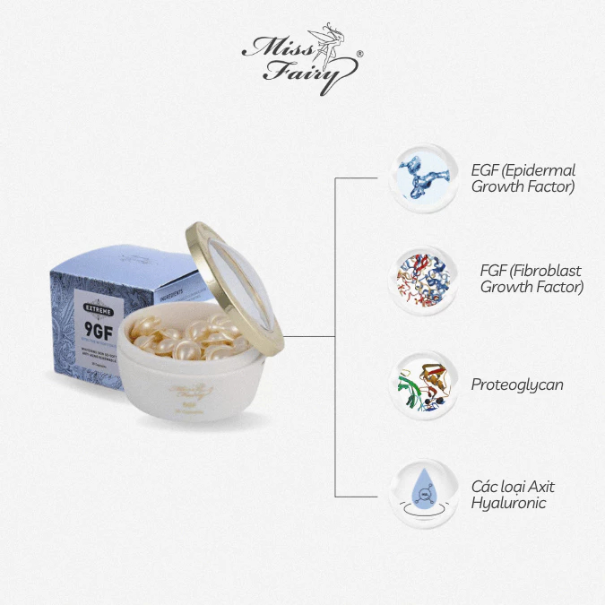 Serum ngừa lão hoá dưỡng trắng da 9GF Miss Fairy