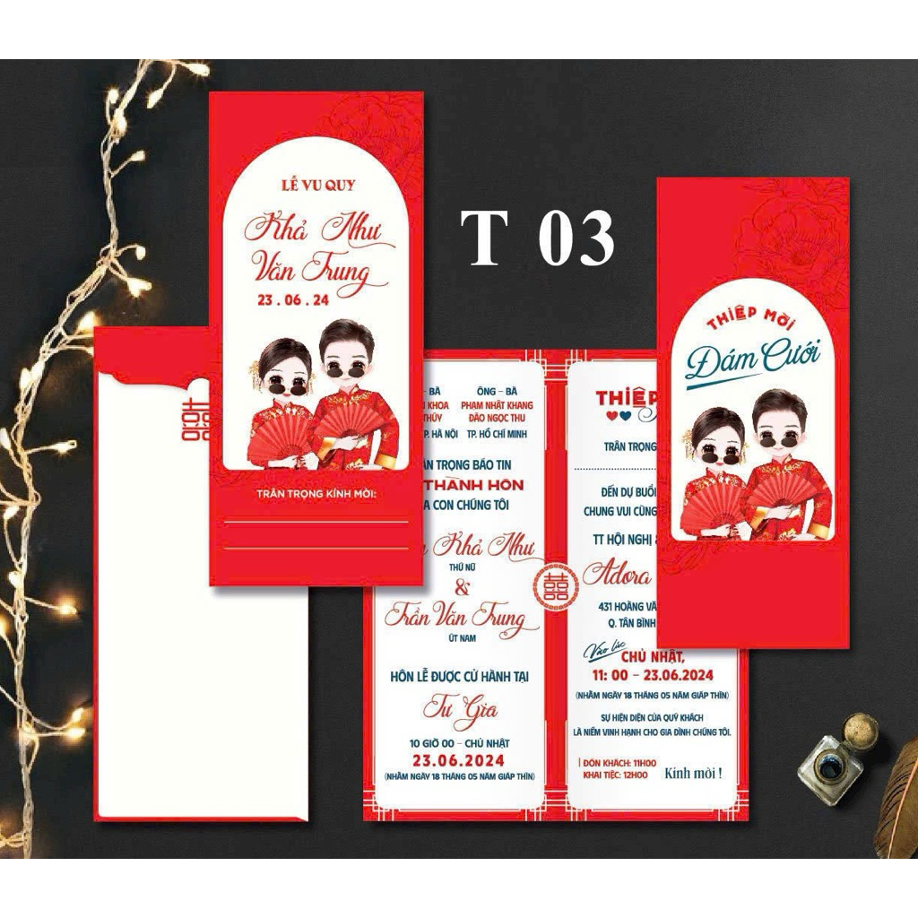 Combo 50 Thiệp cưới T03