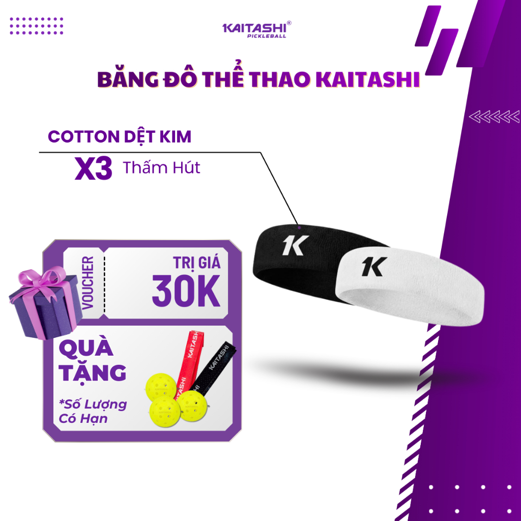 Băng Đô Thể Thao Chặn Mồ Hôi Chán Kaitashi , Vải Dệt Kim Thoáng Khí Siêu Thấm Mồ Hôi, Co Giãn Tốt