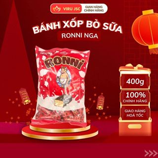   NHẬP KHẨU NGA DATE 24.3.2027  Kẹo Socola Đồ Ăn Vặt RONTI Bò Đỏ Nga Socola Thơm Ngon Bánh Kẹo Tết 400g 