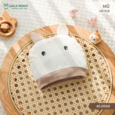 Bao tay chân mũ cho bé sơ sinh Ualarogo vải Cotton mềm mịn co giãn UR 915 916
