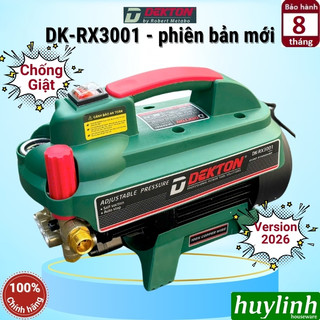 Máy xịt rửa xe chỉnh áp dekton rx3001 - motor lõi đồng 100% - mẫu mới 2026