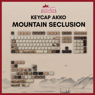 Bộ keycap Akko cao cấp Mountain Seclusion chất liệu pbt in nhiệt Dysesub, profile moa ,140 nút , phù hợp mọi layout phím