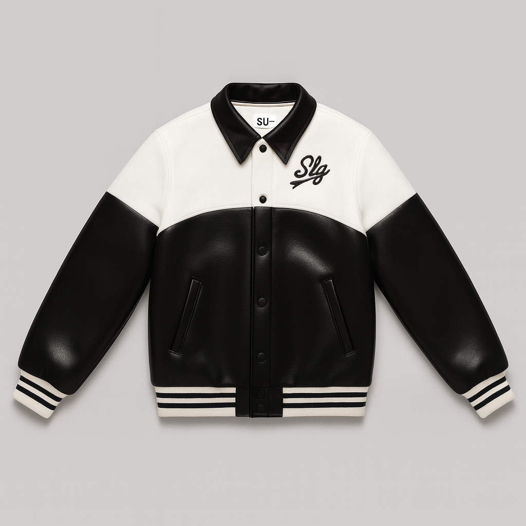 [2026 Xả rẻ] Áo khoác nam nữ Varsity Jacket dạ phối da PU