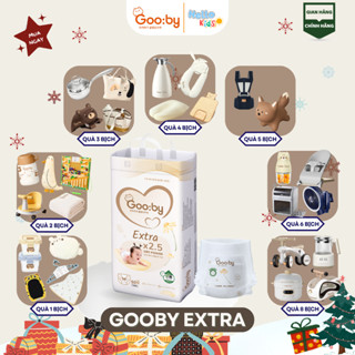   KÈM QUÀ  COMBO 2 Bỉm Gooby Extra Quần Dán siêu mỏng mềm thấm hút tốt size NB S M L XL XXL XXXL 