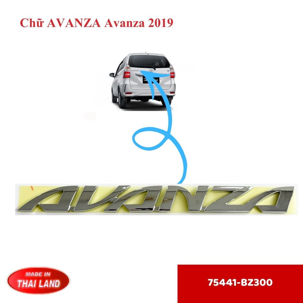 Chữ trên xe "AVANZA" Avanza 19 - 75441-BZ300