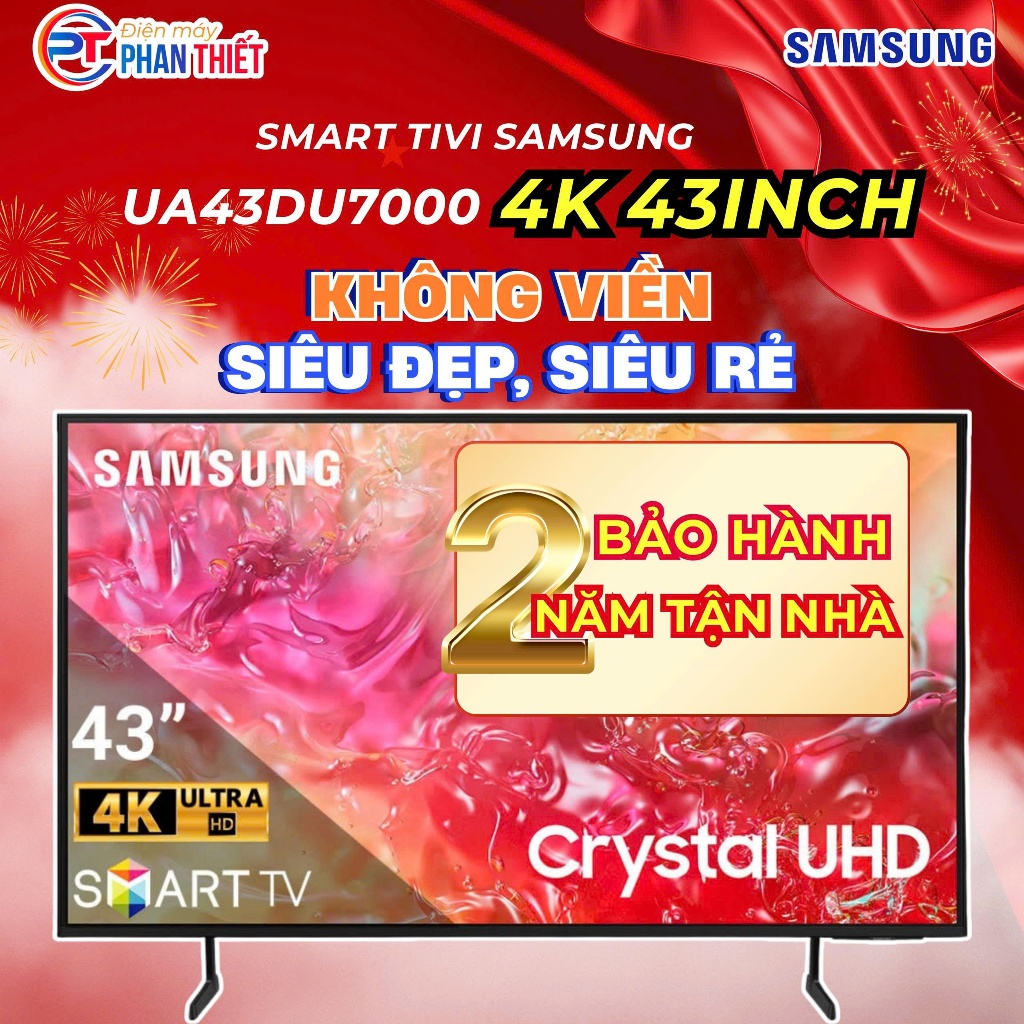 Smart Tivi Crystal UHD Samsung 4K 43 inch UA43DU7000
