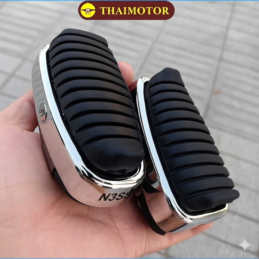 Gác chân trước ốp inox, cao su trước, gác chân cup 125, gác chân trước, lắp các dòng xe máy số.