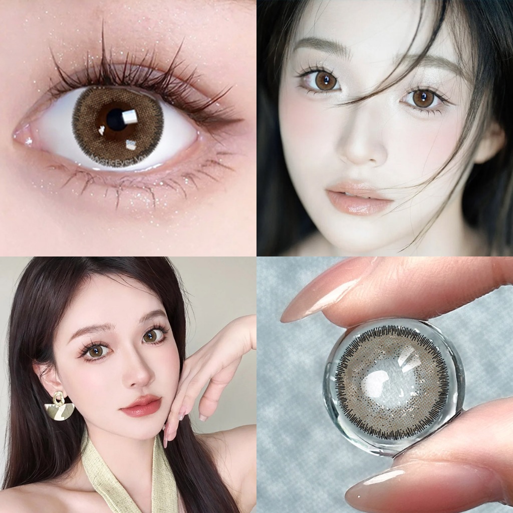 【0-6độ】Mystic Eyes Black lovely kính áp tròng MCK1 cận đen lens đen cận black devil eyes lens giãn t