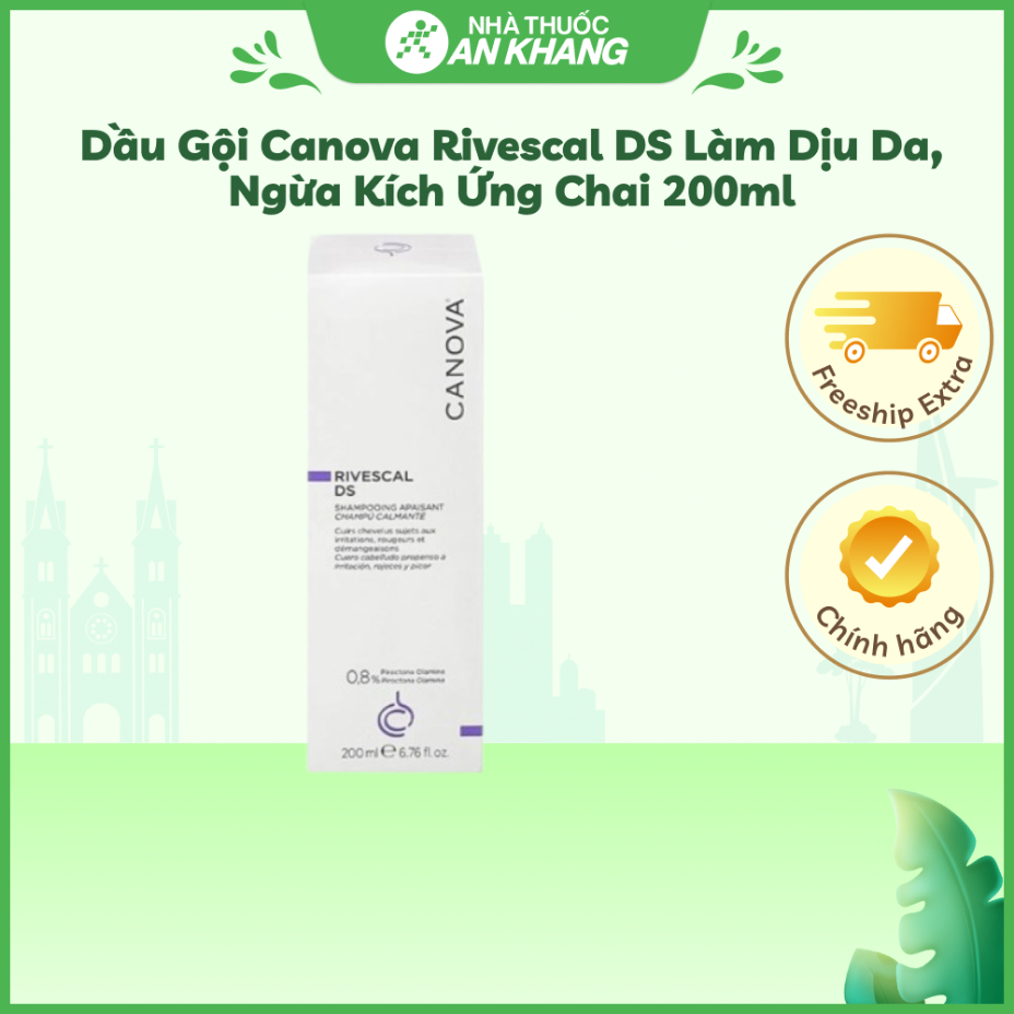 Dầu gội Canova Rivescal DS làm dịu da, ngừa kích ứng chai 200ml