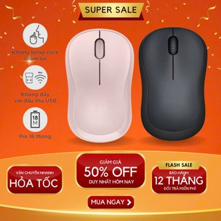 Chuột Không Dây Silent 𝙈-𝙎𝙚𝙧𝙞𝙚𝙨 M220, Chuột văn phòng không gây tiếng động - BH 12 tháng 1 đổi 1