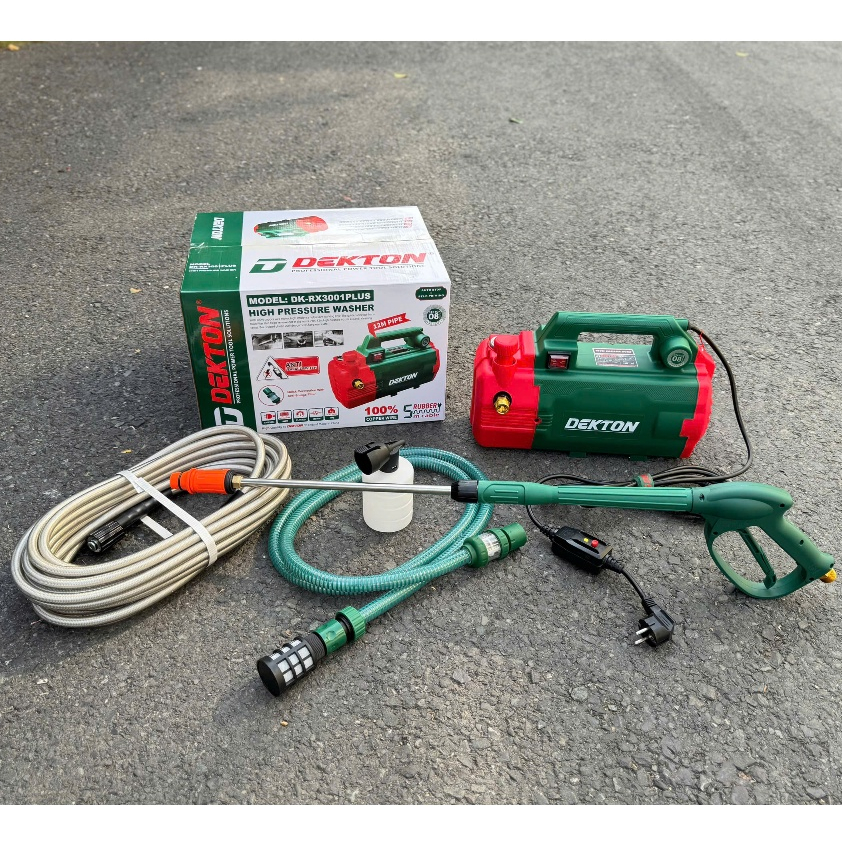 MÁY XỊT RỬA XE MINI - CÔNG SUẤT 1350W 👉 MODEL: DK-RX3001PLUS (Màu Xanh) DEKTON GIÁ TÔT
