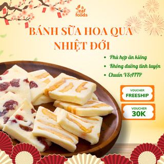  Bánh sữa hoa quả nhiệt đới Baker Baking ít đường thơm sữa ăn vặt Healthy A Leaf Foods 250g-500g 