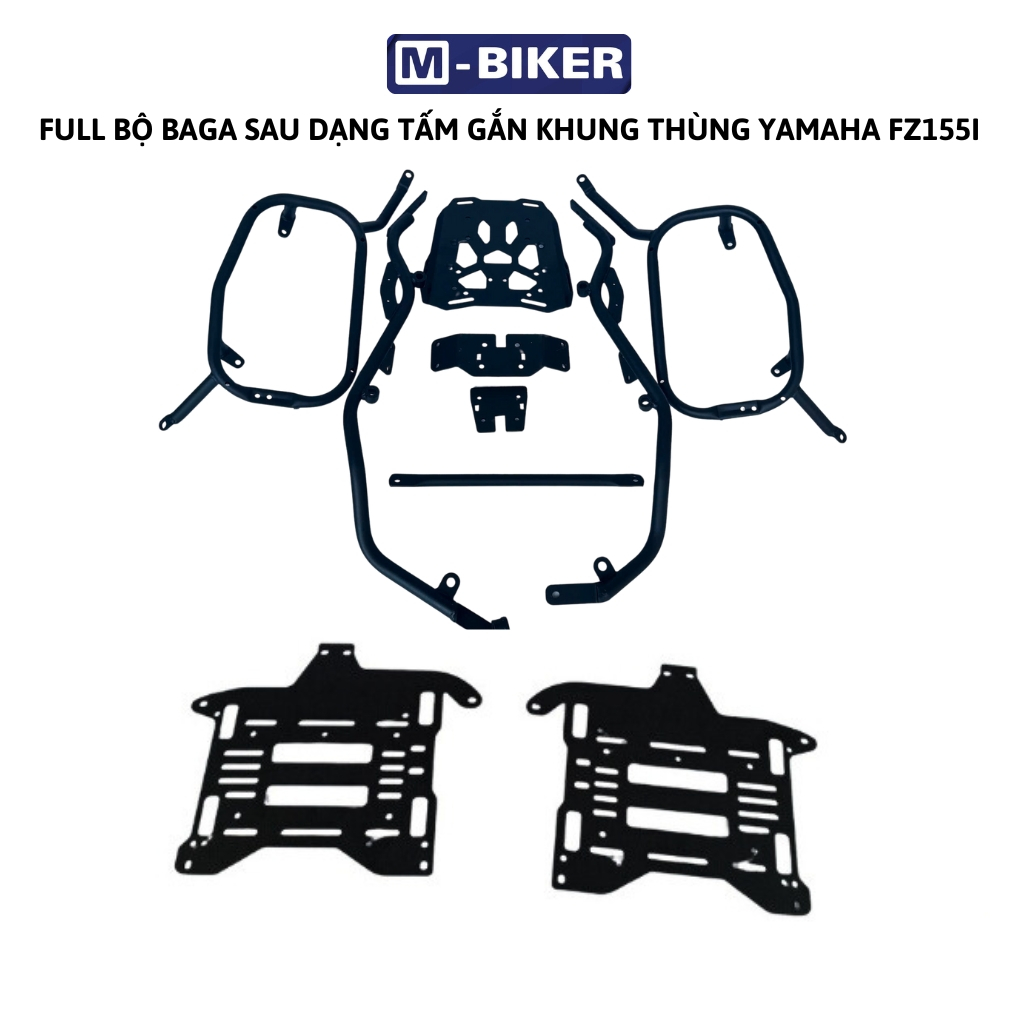 Baga khung thùng fz155, baga gắn thùng fz155, baga fz155 chất liệu thép, sơn tĩnh điện.