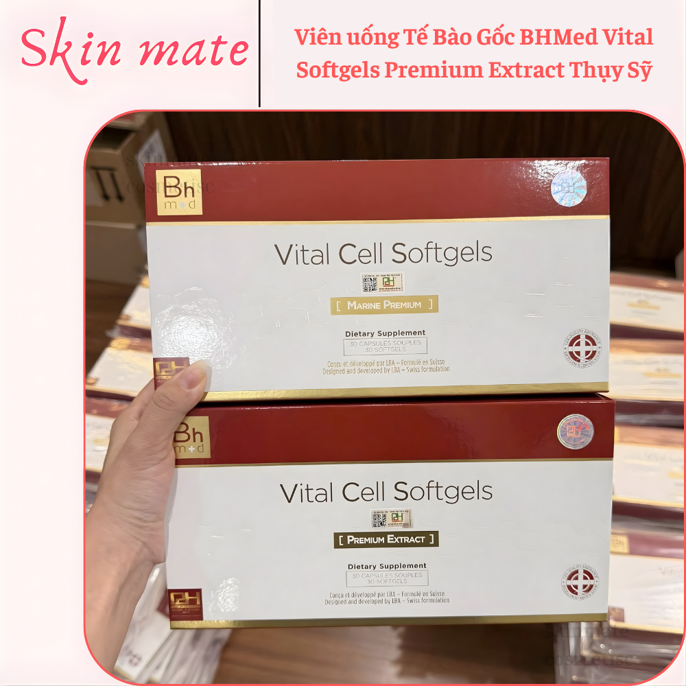 [Công ty] Viên uống Tế Bào Gốc BHMed Vital Softgels Premium Extract Thụy Sỹ