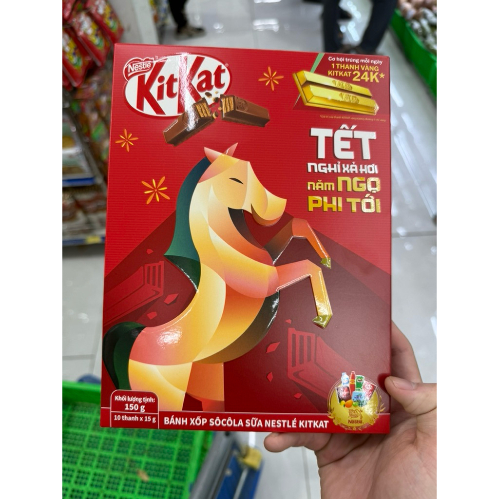 Socola Kitkat Sharenbag 2F pack 10 thanh 17g Tết