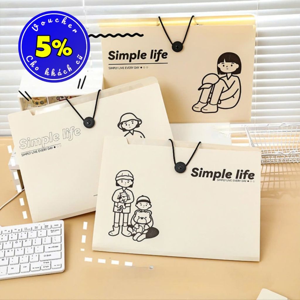 Túi Kẹp Hồ Sơ A4 Nhiều Ngăn Bìa Túi Clear Bag – Phong Cách Hàn Quốc Cute Mới Nhất 2026
