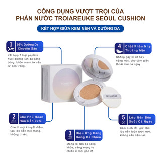 Combo Căng Bóng Chuẩn Hàn Phấn Nước Troiareuke Seoul Cushion & Xịt Dưỡng Khóa Nền Mahorosa Cream Mist 100ml Lenginstory
