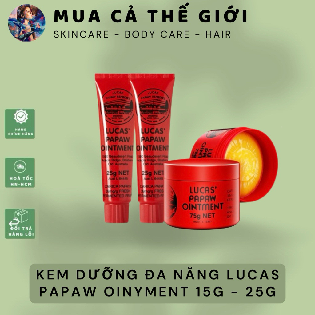 Kem đa năng Lucas Papaw Ointment | Kem dưỡng Lucas đu đủ