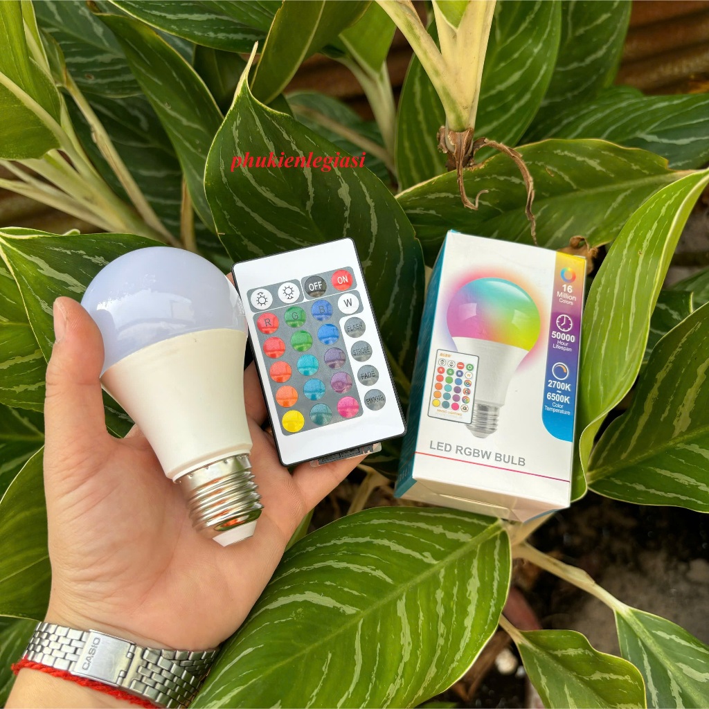 Bóng Đèn led E27 RGB Đổi Màu Thông Minh e27 rgb remote 5w 9w 10w 12w 15w 18w
