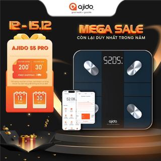  Cân Sức Khỏe Điện Tử Thông Minh AJIDO S5 PRO Phân Tích Inbody Mini Đo 20 Chỉ Số Cơ Thể Kết Nối Bluetooth Ajido Health 