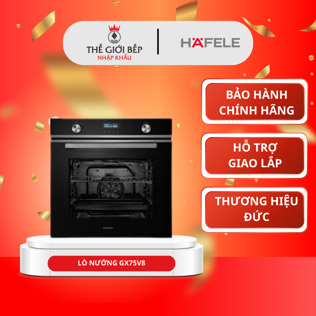 Lò nướng âm tủ GrandX GX75V8 - Nhiều Chức Năng Nướng, Tự Động Ngắt, An Toàn Khi Sử Dụng