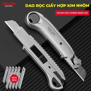 Dao Rọc Giấy Đa Năng Delixi, Dao Thủ Công Lưỡi Hợp Kim Thép, Lưỡi Sắc Bén, Nhỏ Gọn, Đa Năng