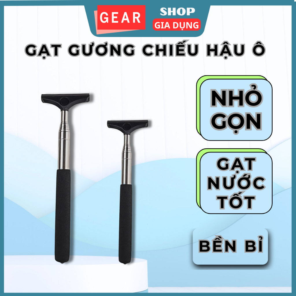 Gạt nước gương ô tô mini GEARSHOP vệ sinh kính chiếu hậu xe hơi khăn lau gương chiếu hậu ô tô
