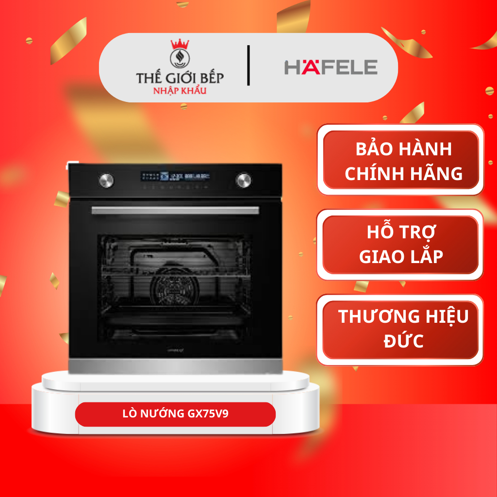 Lò nướng âm tủ GrandX GX75V9 - Công Nghệ Inverter, Nhiều Chế Độ Nướng, Dễ Dàng Vệ Sinh