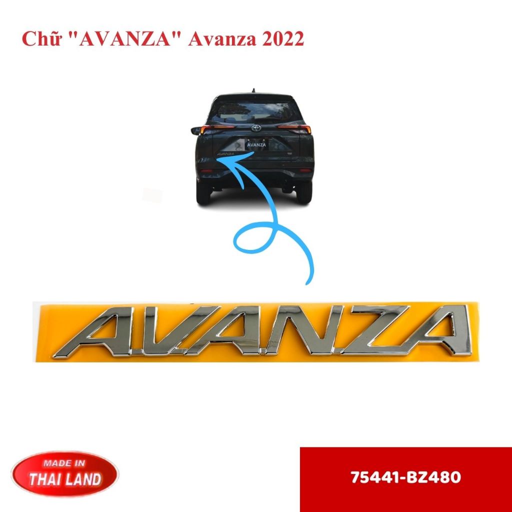 Chữ trên xe "AVANZA" Avanza 22 - 75441-BZ480