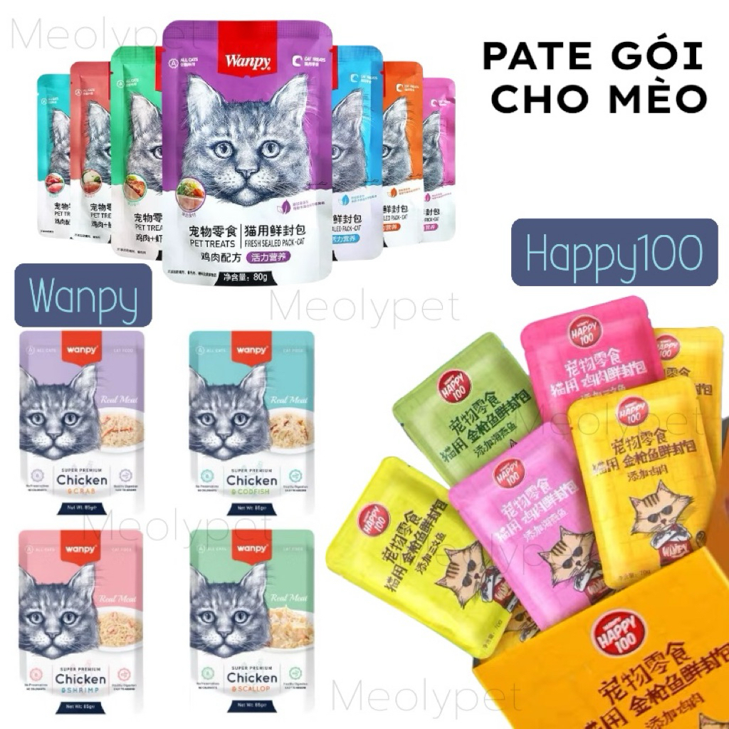 Pate Wanpy Happy100 Nội Địa Trung Dành Cho Mèo